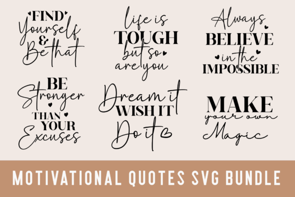 Download Motivational Quotes Svg Bundle, Png File - Motivational quotes Collection
