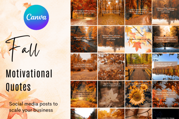 Download Fall Motivational Quotes Canva Template - Motivational quotes Collection