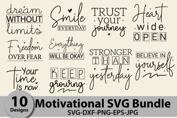 Download Motivational Quotes SVG Bundle - Motivational quotes Collection