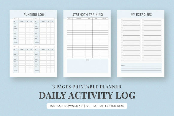 Download Daily Activity Log Printable Planner - Premium Resources